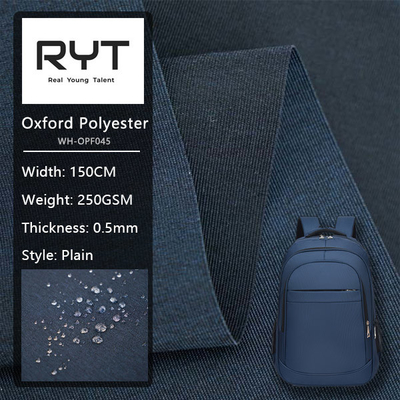 PU Waterproof 250GSM Oxford Polyester Fabric Woven Technics Material