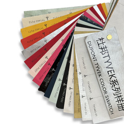 Soft Water Repellent Tyvek Fabric 1443R with PU Coating Offering High Tear Strength and Heat Sealability for Product Applications