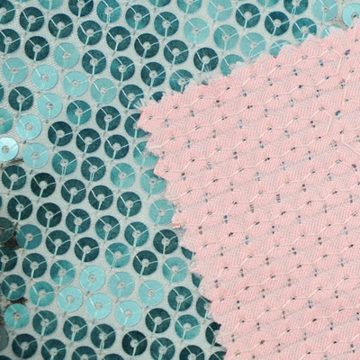 Polyester Based Reversible Sequin Fabric Anti Static Quick Dry