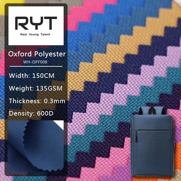 Waterproof Durable 600D Oxford Fabric Woven For Backpack And Tent